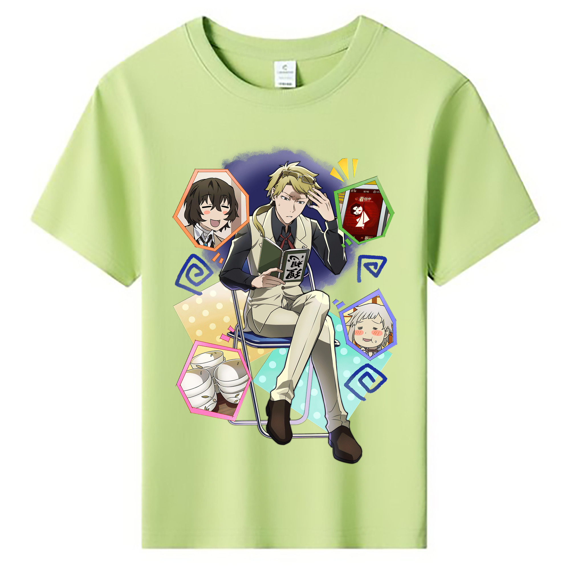 （画像用） 文豪ストレイドッグス Bungo Stray Dogs 綿100％キッズTシャツ（フロントプリント）